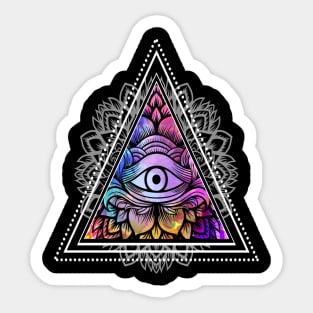 Illuminati Triangle Eye Sticker